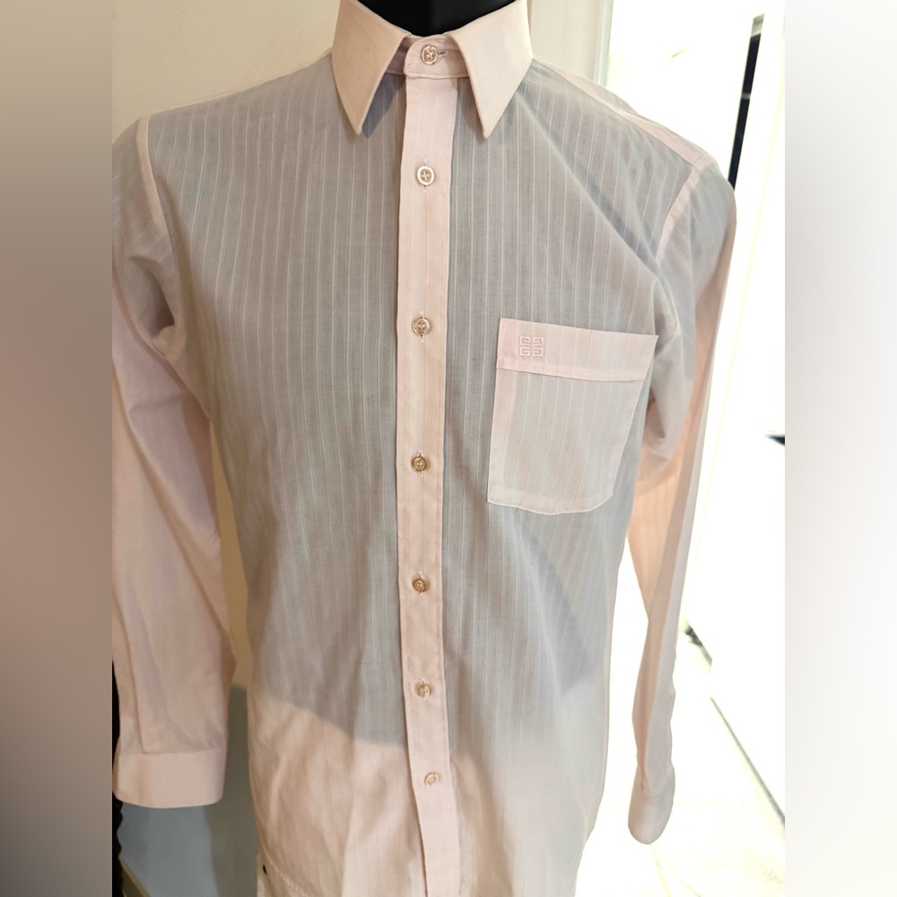 Givenchy Men's White/light pink  Striped Shirt.
